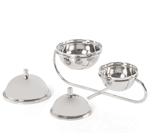 Bol de service moderne de luxe en métal jetable de haute qualité, personnalisable, pour les dattes, les fruits secs, les collations, finition argentée, utilisation pour les mariages - Product Image 6