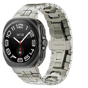 Correa de Reloj Inteligente Ajustable y Transpirable de Acero Inoxidable de Lujo con Cierre de Mariposa para Reloj 7 Ultra 2024 Nuevo Diseño 47mm - Product Image 3