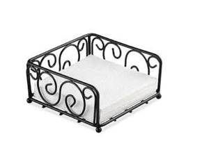 Porte-mouchoirs en métal de forme carrée très exigeant fait à la main en gros porte-mouchoirs en métal de table exportateur noir classique - Product Image 3