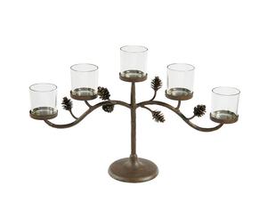 เชิงเทียนเหล็กห้าไฟสำหรับตกแต่งโต๊ะแต่งงานเชิงเทียนโลหะ - Product Image 5