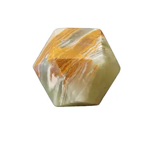 Presse-papiers Onyx vert, presse-papiers en pierre naturelle, poids de papier en marbre Onyx vert Vintage fait à la main - Product Image 1