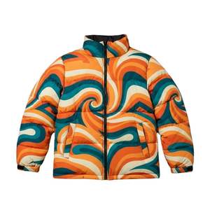 Chaqueta Acolchada con Estampado de Paisley Negro para Hombre, Chaqueta de Invierno con Estampado de Bandana, Abrigo Clásico de Moda Urbana, Ropa de Abrigo Cálida para Invierno - Product Image 2