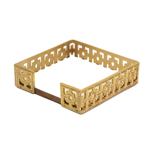 Luxury Aluminum Gold Crescent Napkin <b>Holder</b> Stylish Handmade <b>Tissue</b> Tray for Dining Table <b>Kitchen</b> Countertop Home Decor Serving - Product Image 6