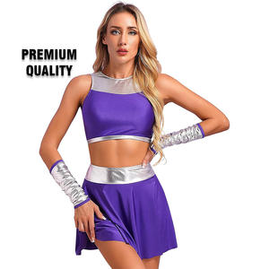 Uniforme de animadora personalizable de primera calidad Tela de Spandex elástica superior Servicio totalmente OEM para equipos - Product Image 4