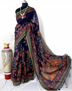 À la mode classique lourd tissu doux impression numérique Saree indien dernier concepteur exclusif fête porter Saree avec chemisier femmes - Product Image 1