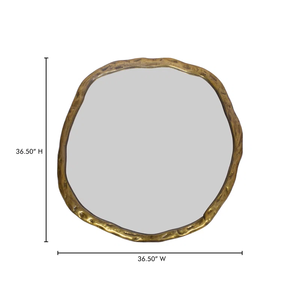 Round Shape <b>Wall</b> <b>Mirror</b> with Shiny <b>Gold</b> Finished Available in Various Sizes Ideal for Interior Design in Your Home or Office - Product Image 2
