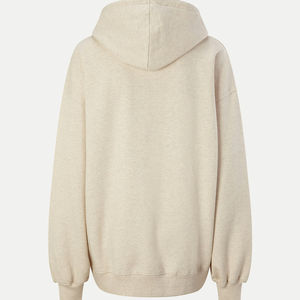 100% coton biologique hommes pull à capuche régulier doux-brossé polaire intérieur côtelé poignets grande taille sweats à capuche sweats - Product Image 2
