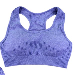 Conjunto Deportivo de 2 Piezas para Mujer, Sujetador Deportivo Sin Costuras Antiarrugas, Leggings Largos con Efecto Fruncido, Traje Atlético para Correr y Hacer Ejercicio - Product Image 4