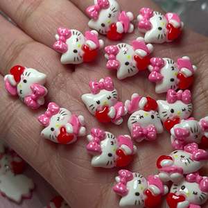 A10jet Hello Kitty <b>Heart</b> Resin <b>Crafts</b> Set of 6 Pcs - Product Image 2