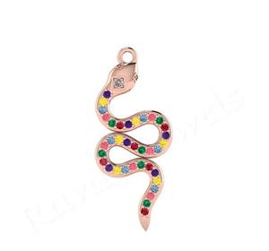 Colgante de Serpiente Plateada de 33x15mm de Buena Calidad, Joyería de Circonio con Forma de Animal para Mujer, Colgantes Modernos, Calidad de Exportación - Product Image 4