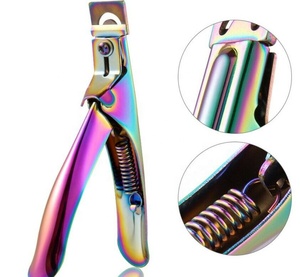 Coupe-ongles professionnel en acier inoxydable noir pour faux ongles en acrylique, coupe-ongles 3-en-1, ciseaux à ongles, coupe-ongles à mâchoires larges, tranchant et durable - Product Image 2