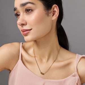 Collar Clásico Moderno Chapado en Oro Rosa para Boda, Compromiso o Aniversario 192257 - Product Image 2