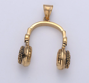 Collier Hip Hop de Qualité Supérieure Certifié en Alliage de Zinc Plaqué Or et Argent avec Pendentif Diamant et Chaîne Cordon, Style Iced Rapper - Product Image 1