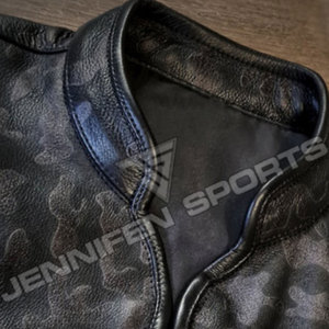 Chaleco de Motocicleta de Cuero Vacuno Personalizado, Informal, Transpirable, para Invierno, con Cierre de Cremallera Genuino y Forro de Satén de Seda - Product Image 4