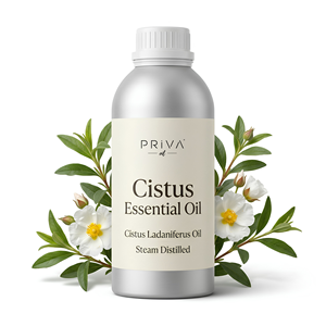 Aceite Esencial de Cistus Ladaniferus Orgánico 100% Puro, Cosechado en Estado Silvestre, Destilado al Vapor, a Granel, Ecocert, Marruecos, Venta al por Mayor, Natural - Product Image 1