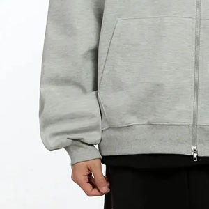 Sudadera con Capucha para Hombre, Diseño Personalizado con Logotipo, Color Sólido, Estilo Casual, con Cierre de Cremallera y Bolsillos Laterales, Precio Económico - Product Image 3