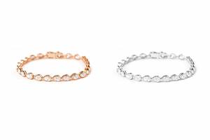 Bracelet moderne en or jaune 10 carats massif avec diamants de laboratoire en forme de poire pour les fêtes ou les cadeaux, bracelets en vrac pour les détaillants de bijoux - Product Image 5