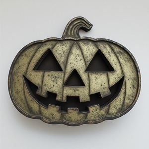 Lanterne citrouille décorative en aluminium, finition patine avec motif creux percé, créant une décoration festive chaleureuse pour Halloween - Product Image 3