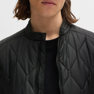 High Quality Material Men <b>Quilted</b> Jacket <b>For</b> Outdoor Trendy Wear With Zip Up Closure <b>For</b> Winters / Full Sleeves Design With Logo - Product Image 2