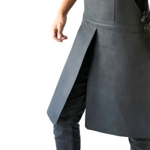 High Quality Durable Solid Color Leather Cooking <b>Bib</b> <b>Personalised</b> Multi-Purpose Sleeveless Apron with Your Own Logo Washable - Product Image 3