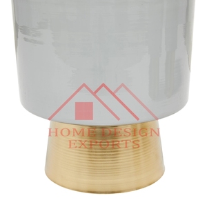 Último diseño, base de pedestal de Planteron de Metal de Color gris para el hogar y el Hotel decorativo, macetas modernas de último diseño - Product Image 3