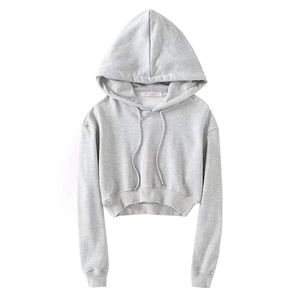 Custom Design Hot Sale Women <b>Drop</b> Shoulder Cropped Hoodie Clothing Women's Hoodies Custom Logo <b>Drop</b> Shoulder Hoodies for Woman - Product Image 3