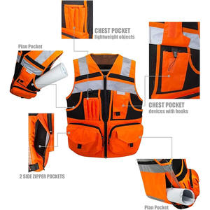 Gilet haute visibilité gilet de sécurité réfléchissant personnaliser approvisionnement direct d'usine Logo imprimer haute visibilité vêtements d'hiver gilet de sécurité à vendre - Product Image 6