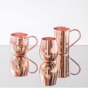 Mugs en cuivre personnalisés en gros - Tasses en cuivre à double paroi isolées avec revêtement en acier inoxydable, mugs Moscow Mule en gros pour restaurants - Product Image 3
