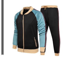 Striped Track Sweat Suits Hombres Sweat suit Sets Bulk Zip Up Chándal de alta calidad - Product Image 1
