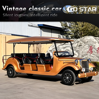 Voiture électrique classique vintage Go Star 11 places, style rétro, certifiée CE, autonomie 200 km, vitesse 30 km/h, haute qualité, en vente