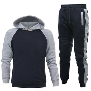 Logo personnalisé Ensemble de jogging à capuche évasée en coton nouveau style pour hommes Streetwear Sweatsuits avec design 2 en 1 - Product Image 4