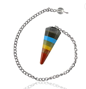 Péndulo de bola de cristal de piedra de siete Chakras para radiestesia Reiki Chakra curación meditación regalo piedra curativa - Product Image 1