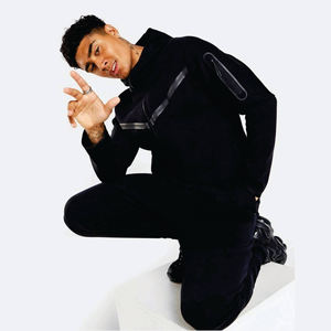 Unisex <b>Black</b> Winter Tracksuit Two-Piece Set <b>Zip</b> <b>Hoodie</b> Jogger Pants Athletic Sportswear Casual Workout Training Gym Wear - Product Image 5