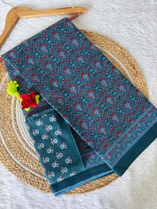 Venta al por mayor Lakhani algodón Sari del mercado de la India Kum Mul ropa india y paquistaní - Product Image 4