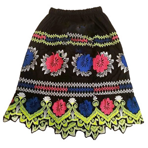 กระโปรงโพลีนีเซียนทำมือลายดอกไม้สไตล์นักเรียนใหม่ล่าสุดผ้าคอตตอน100% เอวชายหาดฮาวายธรรมชาติ - Product Image 2