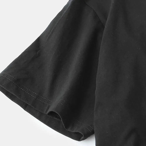Camiseta Negra de Manga Corta para Hombre con Estampado de Fases Lunares, Cuello Redondo, Corte Regular Informal, 100% Algodón Jersey - Product Image 5