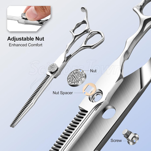 กรรไกรสแตนเลสปลายแหลมสำหรับร้านเสริมสวยมืออาชีพด้ามจับมังกรสำหรับตัดผม - Product Image 2
