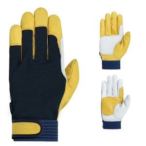 Gants de travail en cuir extensible pour homme, à prise ferme, pour usage quotidien, travaux utilitaires, construction, coupe du bois, peau de mouton, jardinage, chasse - Product Image 1
