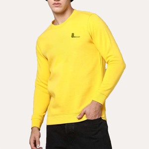 2026 nueva moda para hombre, sudadera delgada de cuello redondo, logotipo personalizado, algodón liso lavado con ácido, sudaderas con capucha bordadas teñidas a la piedra - Product Image 1