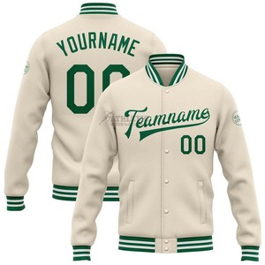 Chaqueta de béisbol informal para hombre con logotipo personalizado bordado, chaqueta de hombre universitaria de alta calidad con letras vintage a la venta, precio al por mayor - Product Image 2