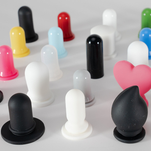 Penutup Botol Silikon Karet Anti Tumpah dengan Pengunci Sekrup untuk Botol Kosmetik Ukuran 18mm/24mm Warna & Bentuk Dapat Disesuaikan - Product Image 1