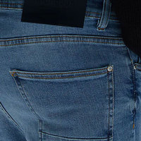 Jean pour homme coupe droite taille haute uni respirant style personnalisé