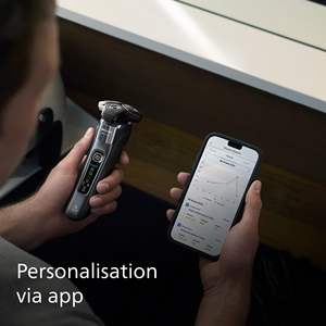 Rasoir électrique avec technologie de double lame pour utilisation humide et sèche, tondeuse escamotable, support de charge, étui de voyage, système de nettoyage, brosse de nettoyage - Product Image 2