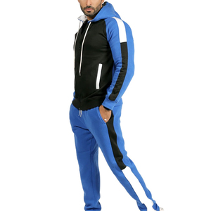 Ensemble de survêtement de sport pour homme, coupe-vent en polyester, veste et pantalon pour activités de course en plein air - Product Image 1