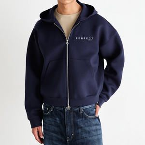 Premium parfait haute qualité unisexe sweats à capuche en coton vierge épais polaire poids lourd surdimensionné broderie personnalisée à capuche - Product Image 6