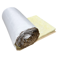 Rollo de Lana de Vidrio Estándar R2.5 Australia AS/NZS 1530.1, Manta de Lana de Vidrio Incombustible de 100 mm con Revestimiento Blanco