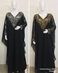 Haute qualité orné de paillettes perlées à la main Abaya musulman Cardigan caftan robe arabe pleine longueur Caftan confort sans effort - Product Image 3