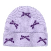 Gorro de Invierno con Lazo Bonito de Fábrica de Vietnam, Gorros con Parche de Logotipo Personalizado para Hombres y Mujeres, Gorros Cálidos al por Mayor