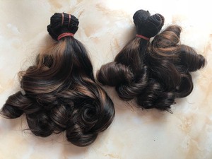 Máquina de extensión de cabello humano alineada con cutícula virgen 100%, paquetes ondulados Funmi de la fábrica de cabello de Vietnam - Product Image 6