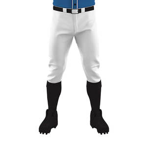 Camiseta de Béisbol para Hombre, Cuello Redondo, Manga Corta, Absorbe la Humedad, Color Azul, con Pantalones Blancos, Corte Regular, para Todas las Temporadas - Product Image 4